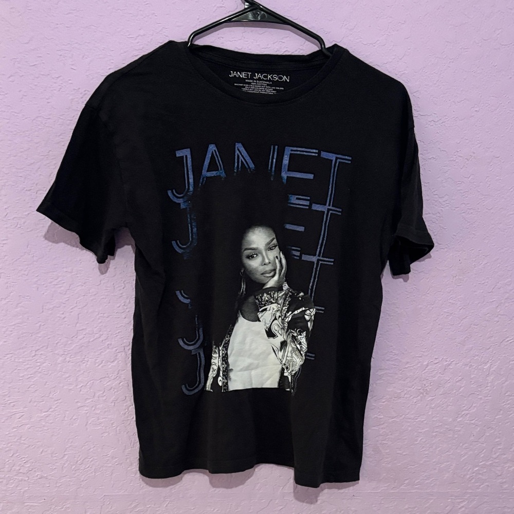 Janet Jackson Black Graphic T-Shirt